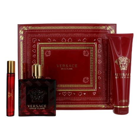 versace flame gift set|versace eros cologne gift set.